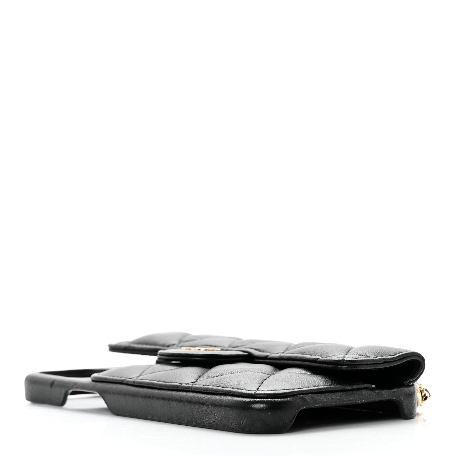 Chanel Lambskin Quilted iPhone XII Pro Holder With Chain Black 3 of 6