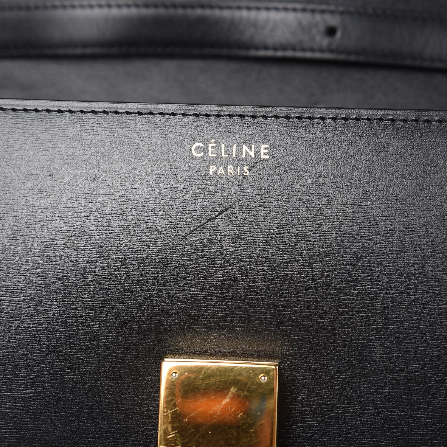 Celine Box Calfskin Medium Classic Box Flap Bag Black 11 of 12