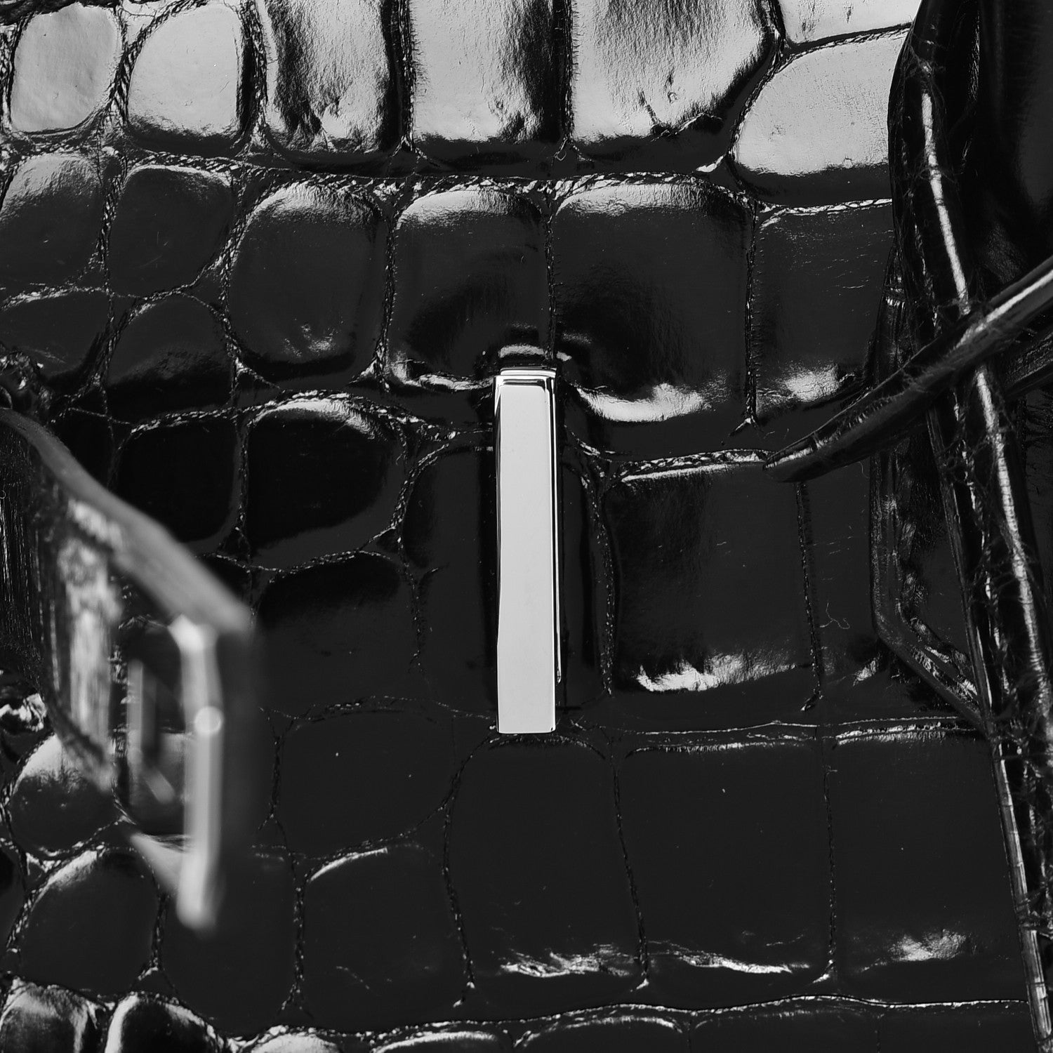 Hermes Shiny Porosus Crocodile Birkin 30 Black 18 of 38