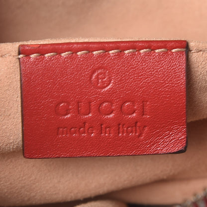 Gucci Calfskin Matelasse GG Marmont Belt Bag 95 38 Hibiscus Red 6 of 8