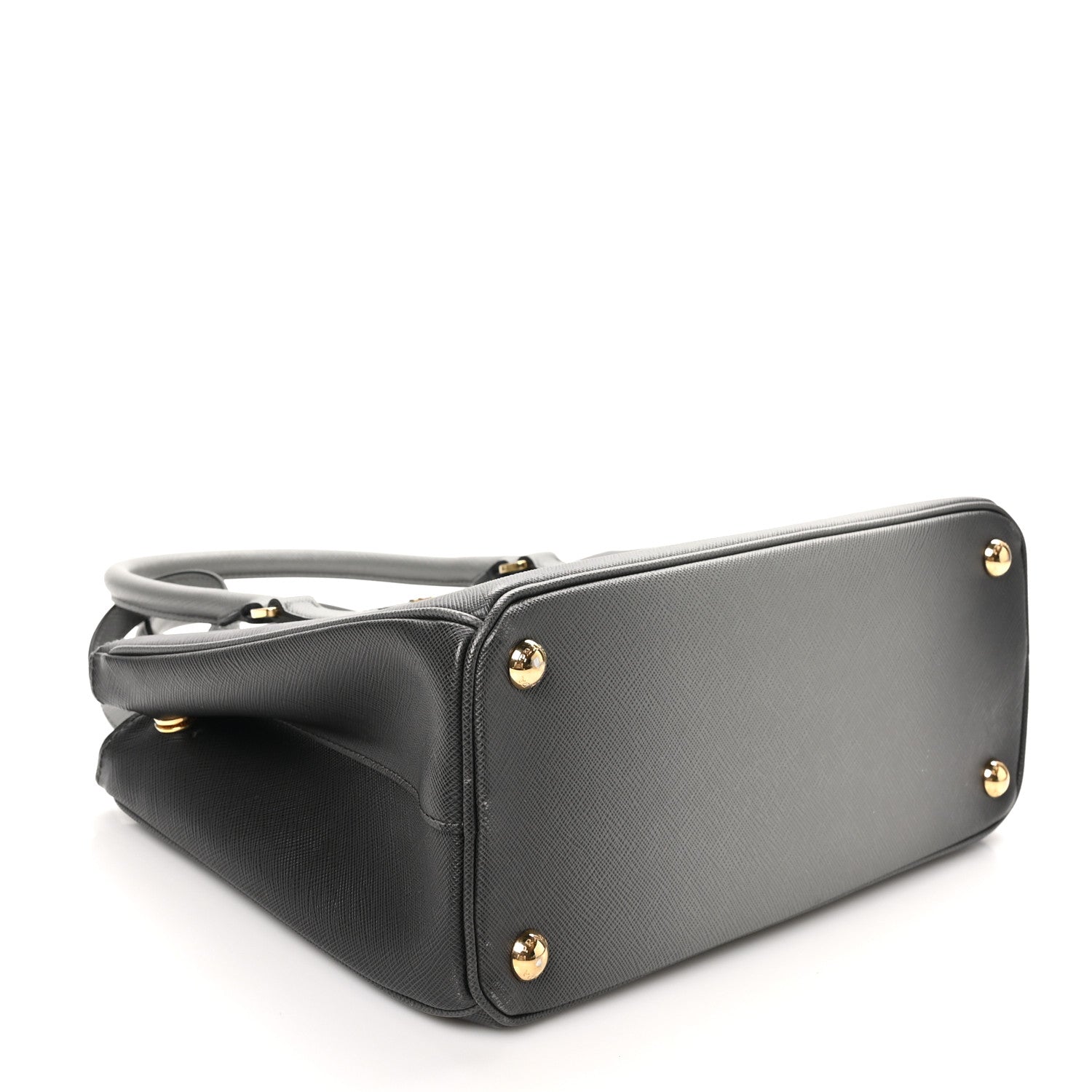 Prada Saffiano Ombre Small Galleria Double Zip Tote Gradient Slate Grey 4 of 9