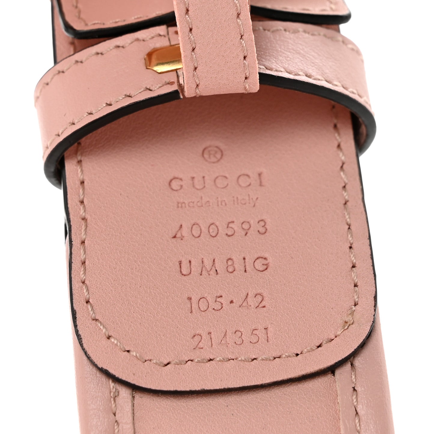 Calfskin GG Matelasse Marmont 40mm Belt 105 42 Perfect Pink