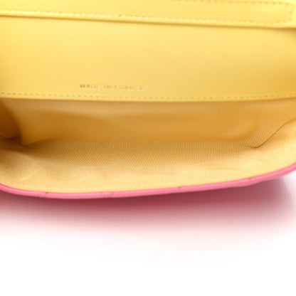 Chanel Lambskin Quilted Glasses Case With Chain Pink Yellow 5 of 12