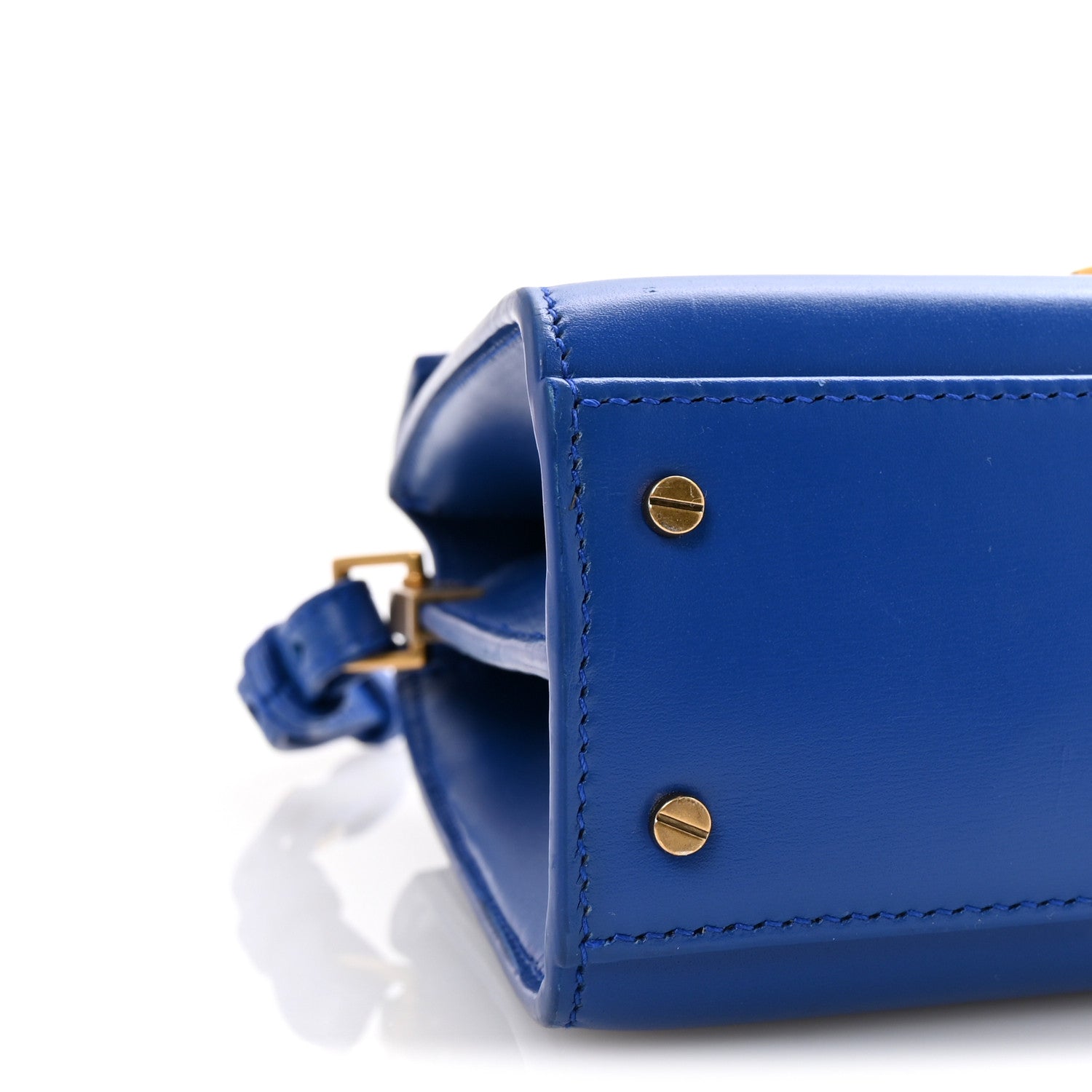 Saint Laurent Calfskin Mini Classic Monogram Cassandra Top Handle Bag Majorelle 8 of 9