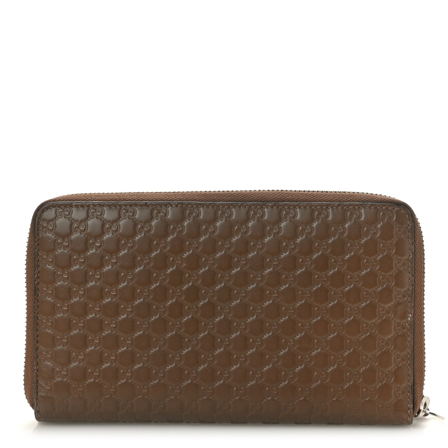 Microguccissima Large Zip Around Organizer Wallet Acero