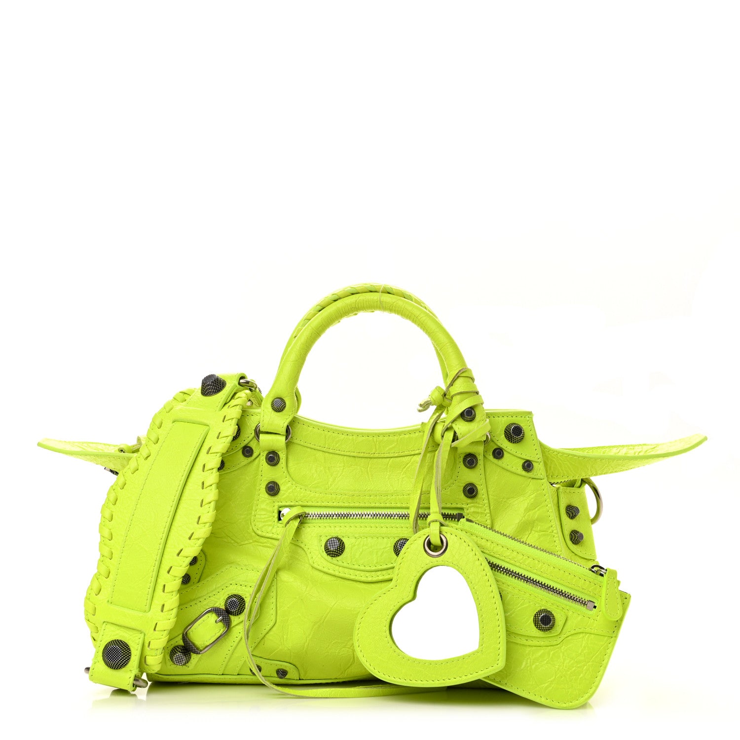 Balenciaga Agneau Arena Neo Cagole Handbag XS Fluo Yellow 1 of 11