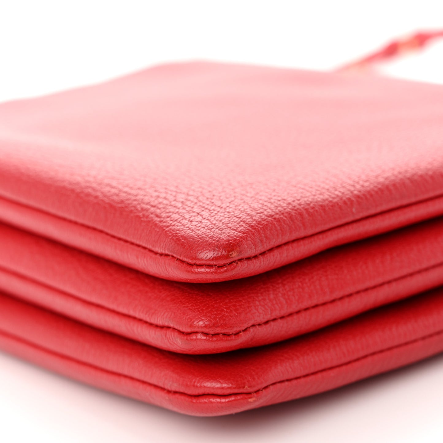 Lambskin Large Trio Crossbody Bag Red
