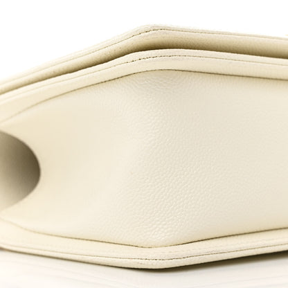 Chanel Caviar Quilted Medium Boy Flap White 9 of 13
