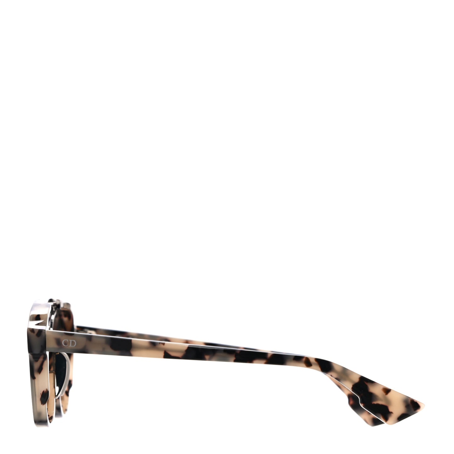 Abstract Square Mirrored Sunglasses Spotted Havana Blue