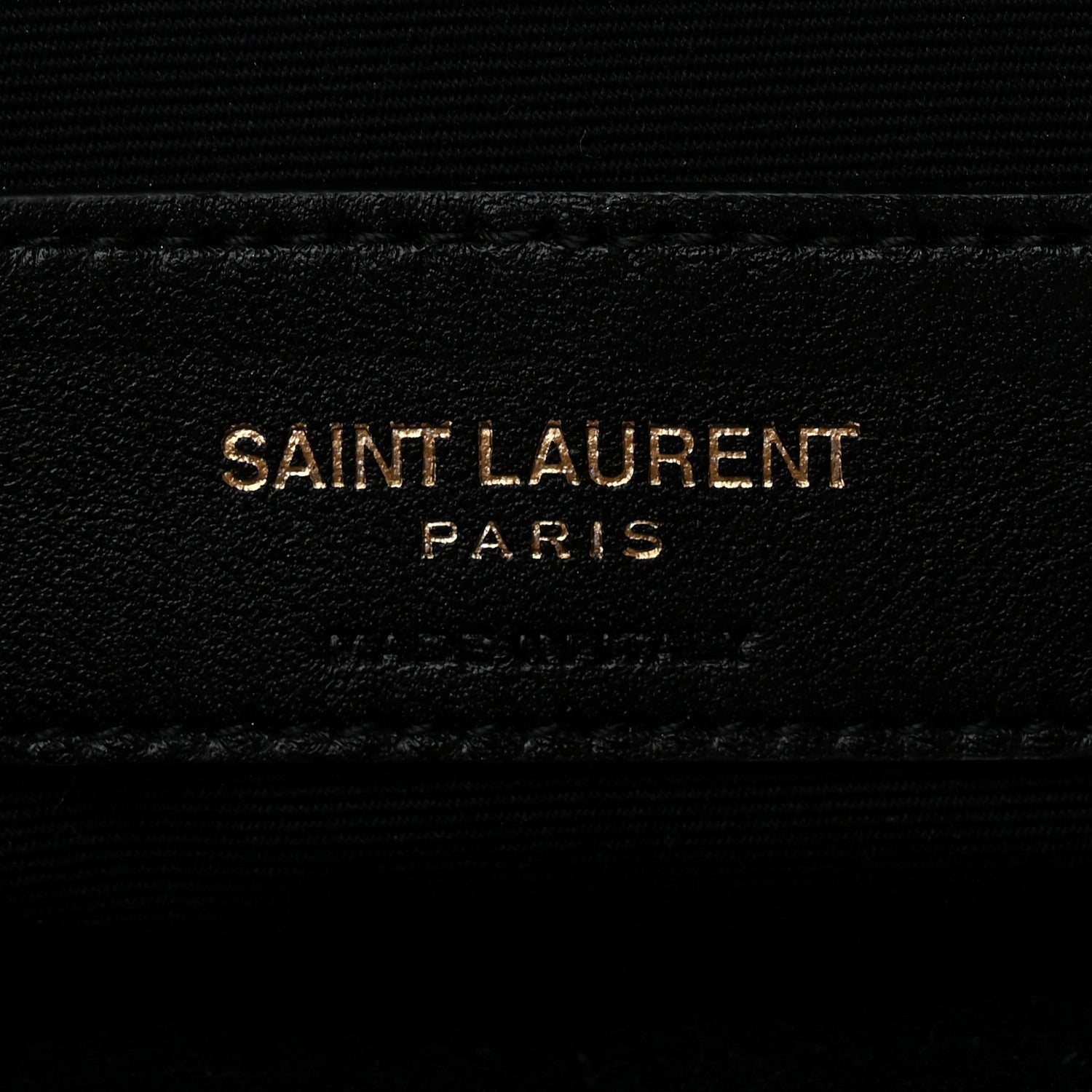 Saint Laurent Calfskin Matelasse Chevron Monogram A5 Wristlet Black 6 of 7