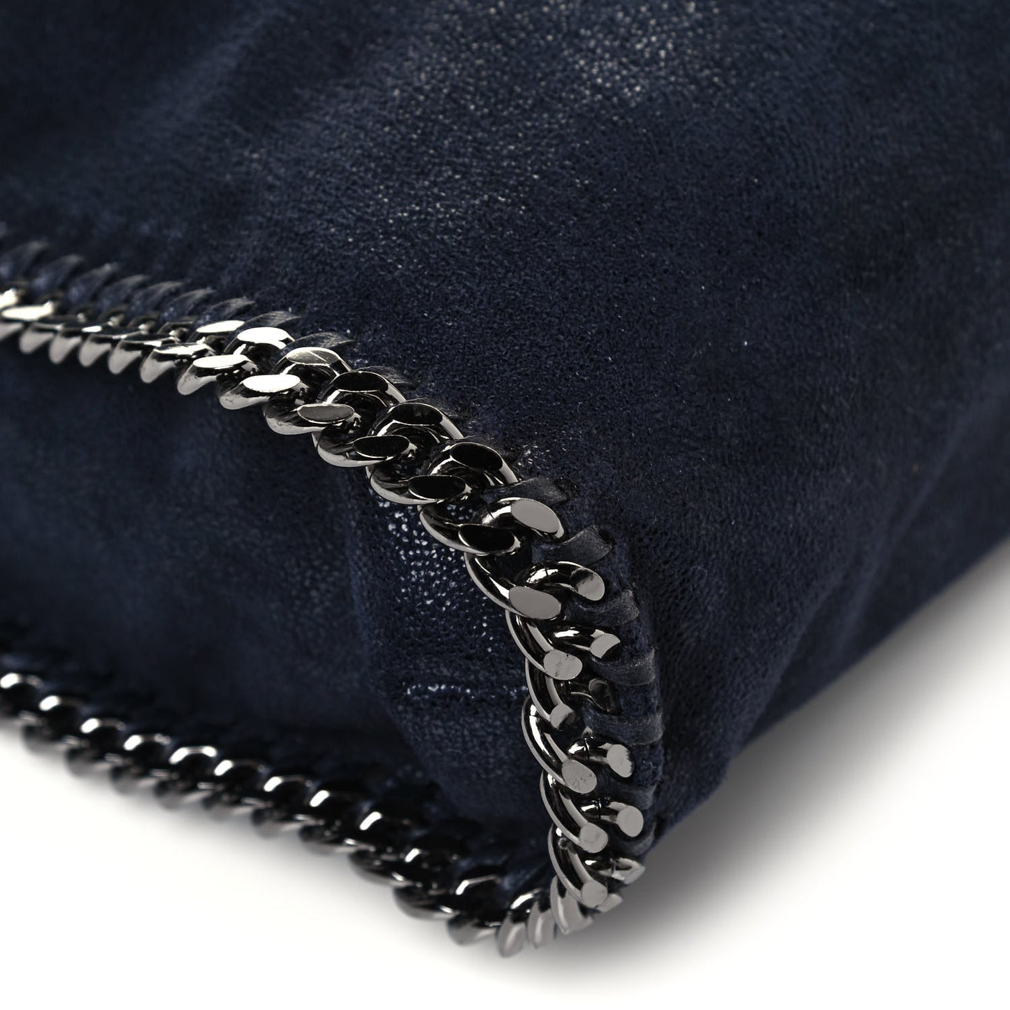Shaggy Deer Falabella Fold Over Tote Navy
