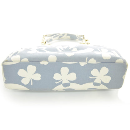 Chanel Canvas CC Clover Print Bag Blue 4 of 8
