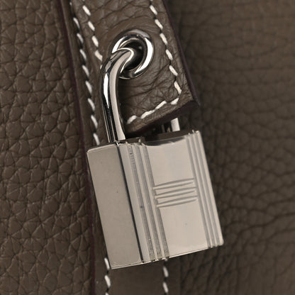 Hermes Taurillon Clemence Picotin Lock 22 MM Etoupe 11 of 12