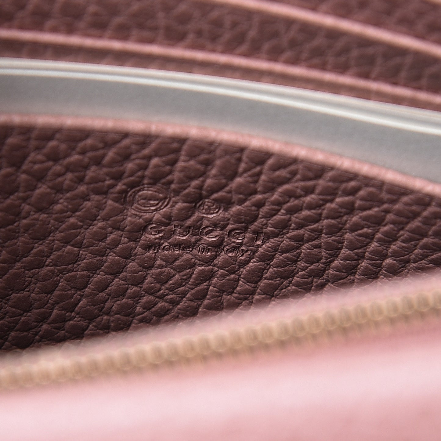 Dollar Calfskin Medium Betty Chain Wallet Soft Pink