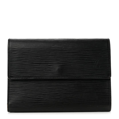 Louis Vuitton Epi Porte Tresor Etui Papiers Wallet Black 1 of 11