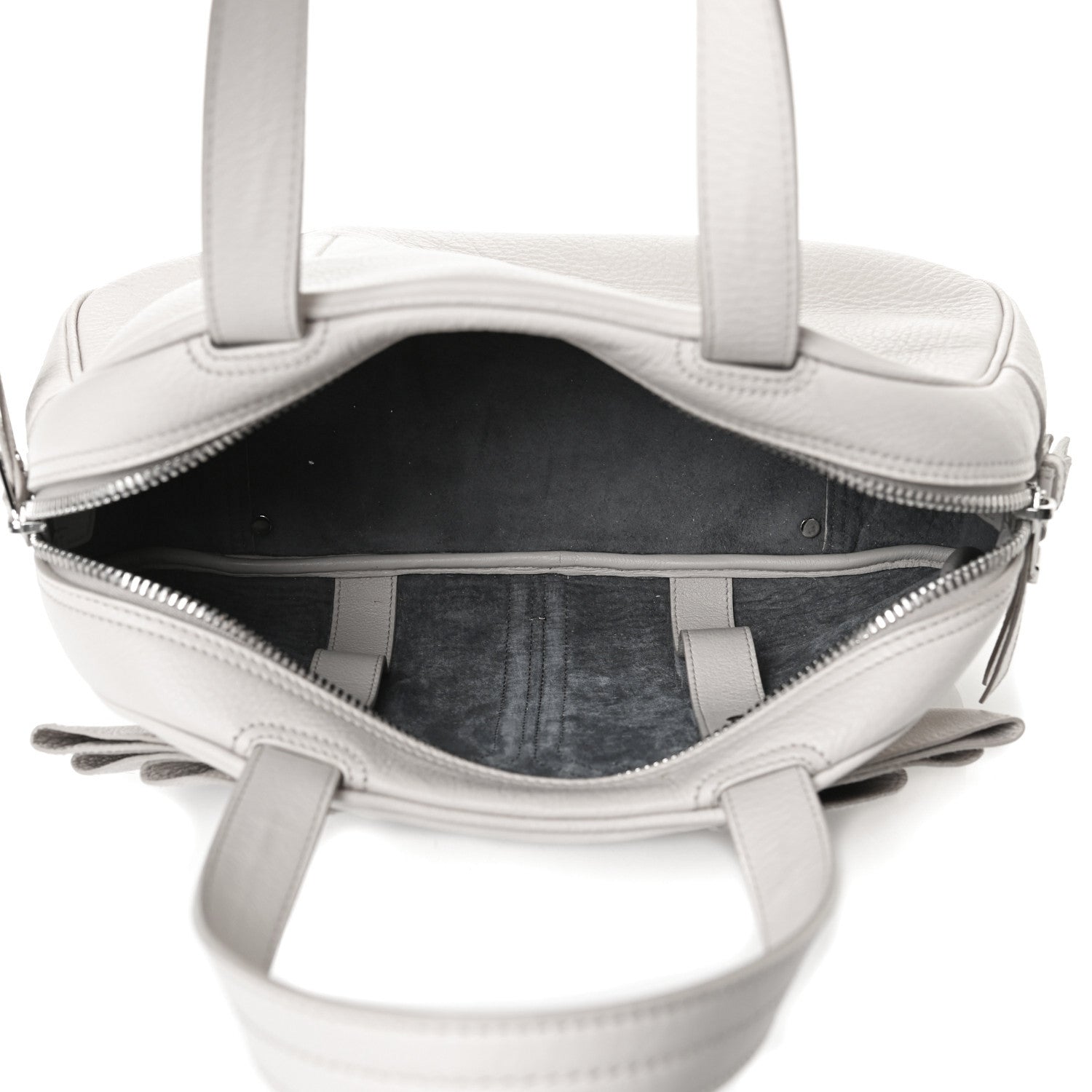 Saint Laurent Calfskin Small Y Bow Tote White 6 of 15