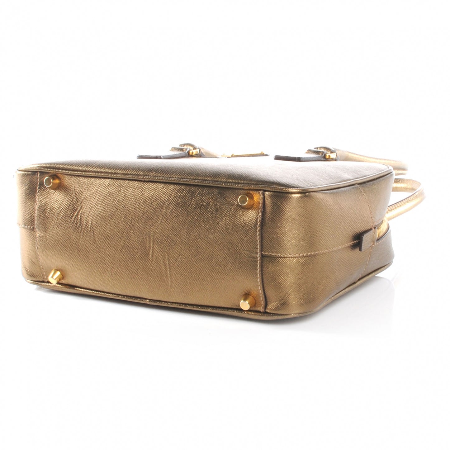 Saffiano Lux Boston Metal Oro