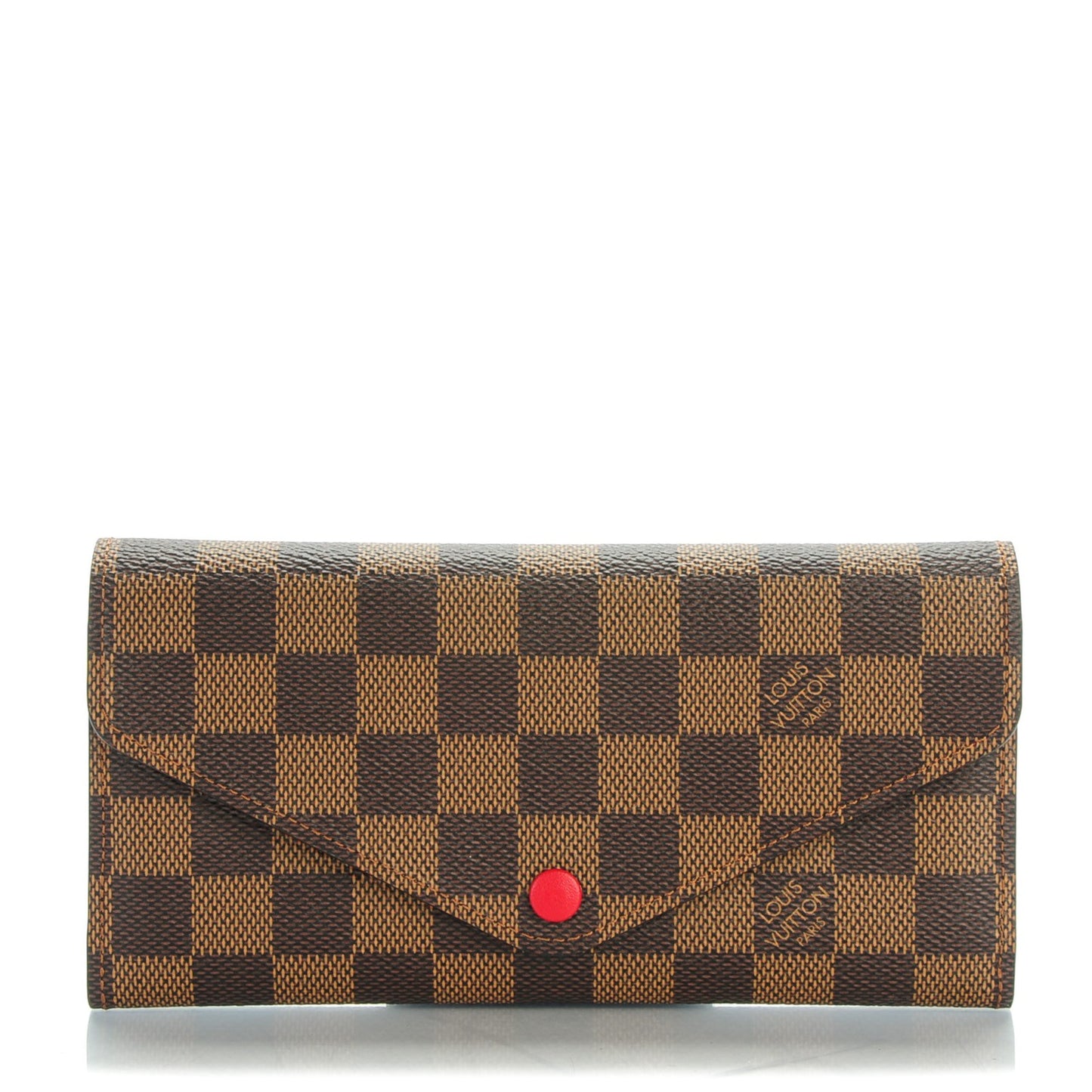 Damier Ebene Josephine Wallet Red