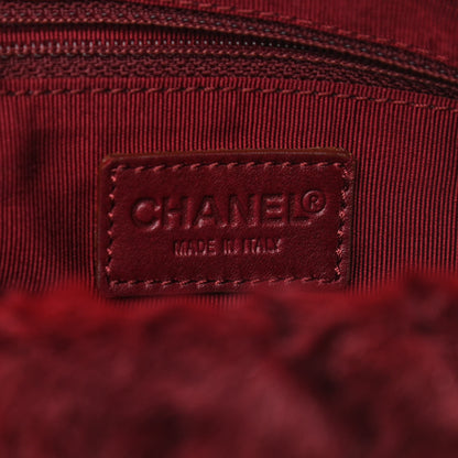 Chanel Rabbit Fur Shoulder Bag Burgundy 6 of 10