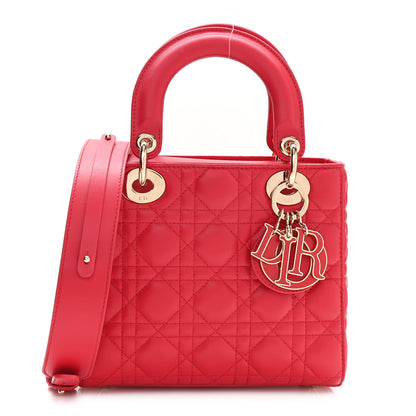 Christian Dior Lambskin Cannage Small My ABCDior Lady Dior Red 1 of 10