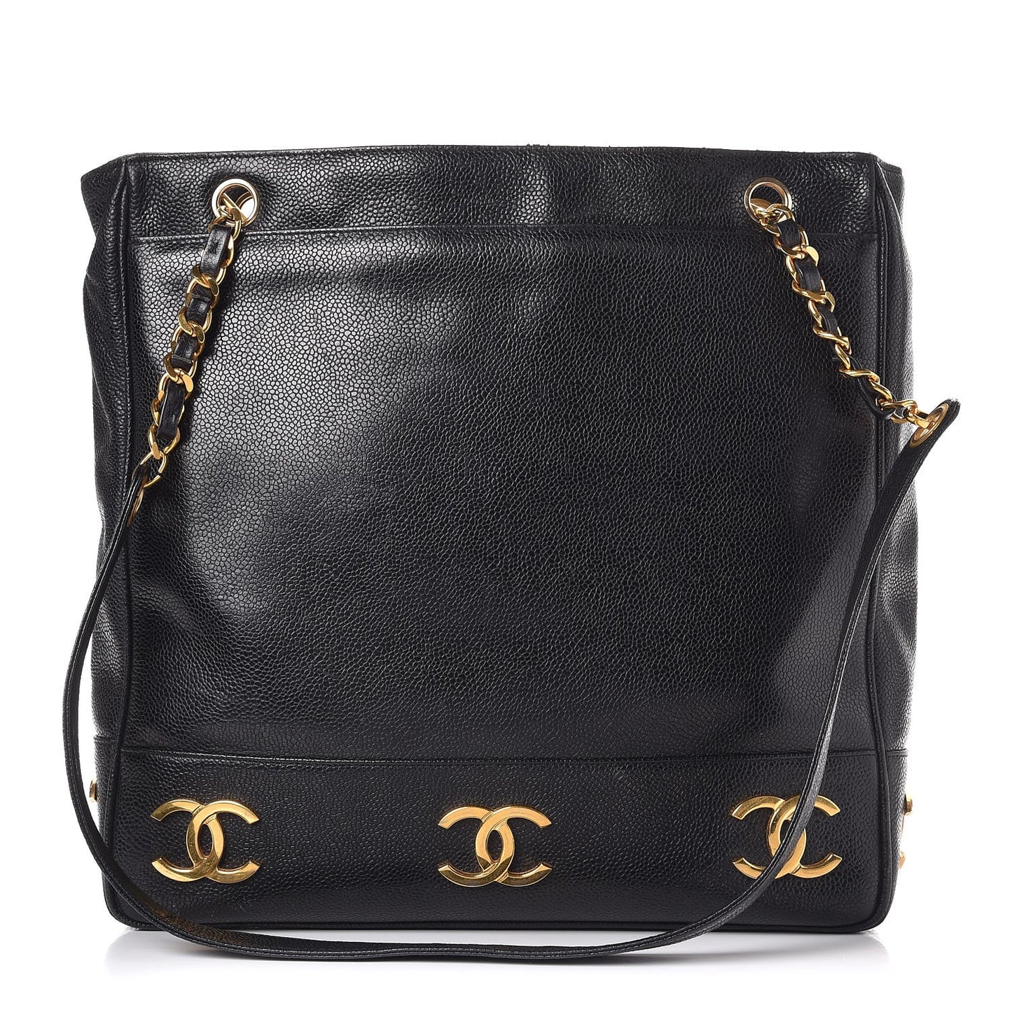 Caviar CC Shoulder Bag Black