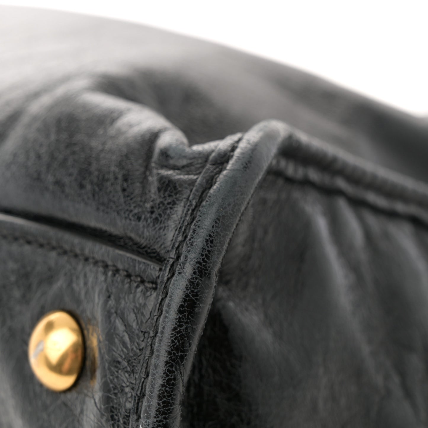 Vitello Shine Zip Tote Black