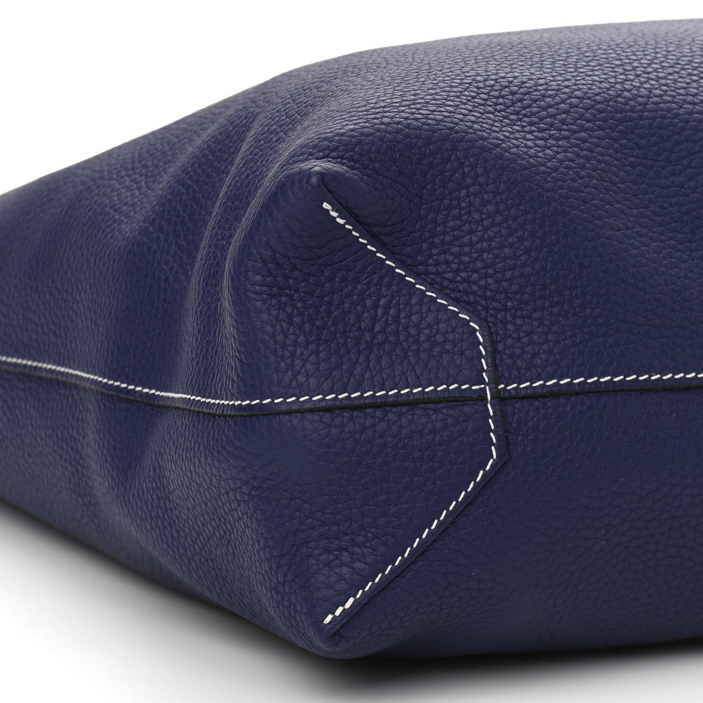 Taurillon Clemence Double Sens 45 Reversible Tote Gold Bleu Encre