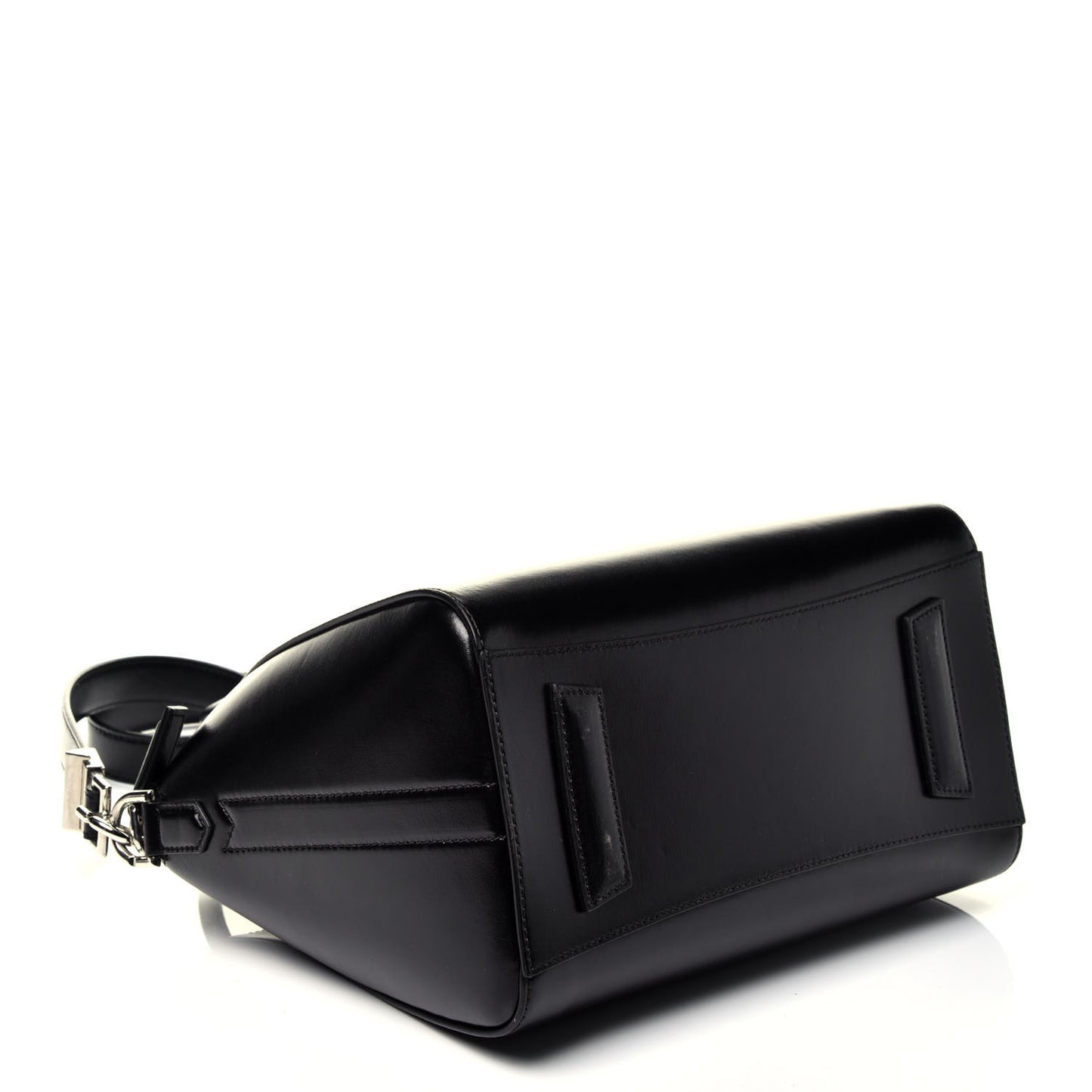 Shiny Lord Calfskin Small Antigona Black