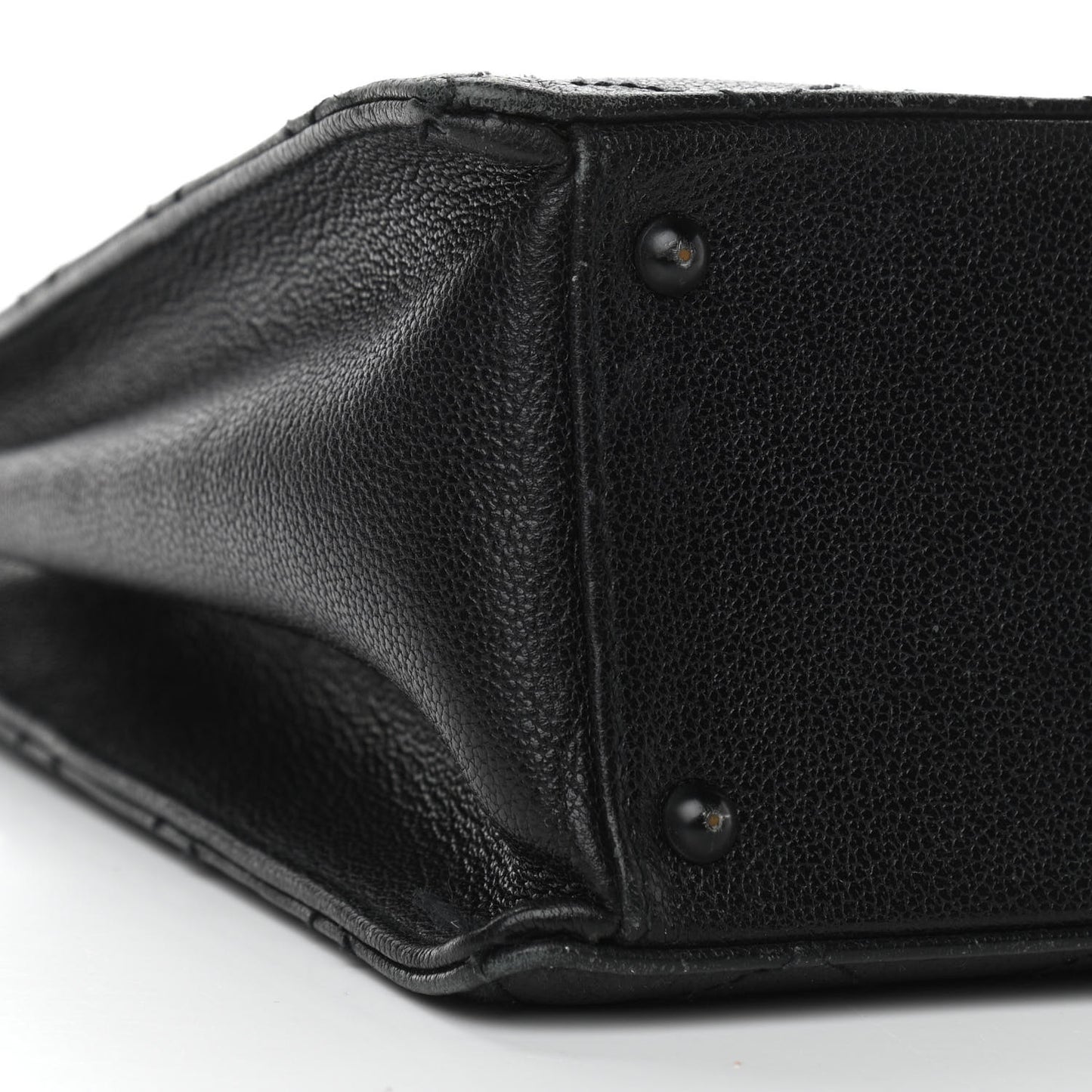 Caviar Diamond Stitched Tote So Black