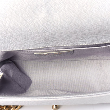 Chanel Caviar Quilted Medium Boy Flap Grey 5 of 10