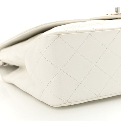 Chanel Caviar Quilted Jumbo Single Flap White 9 of 15