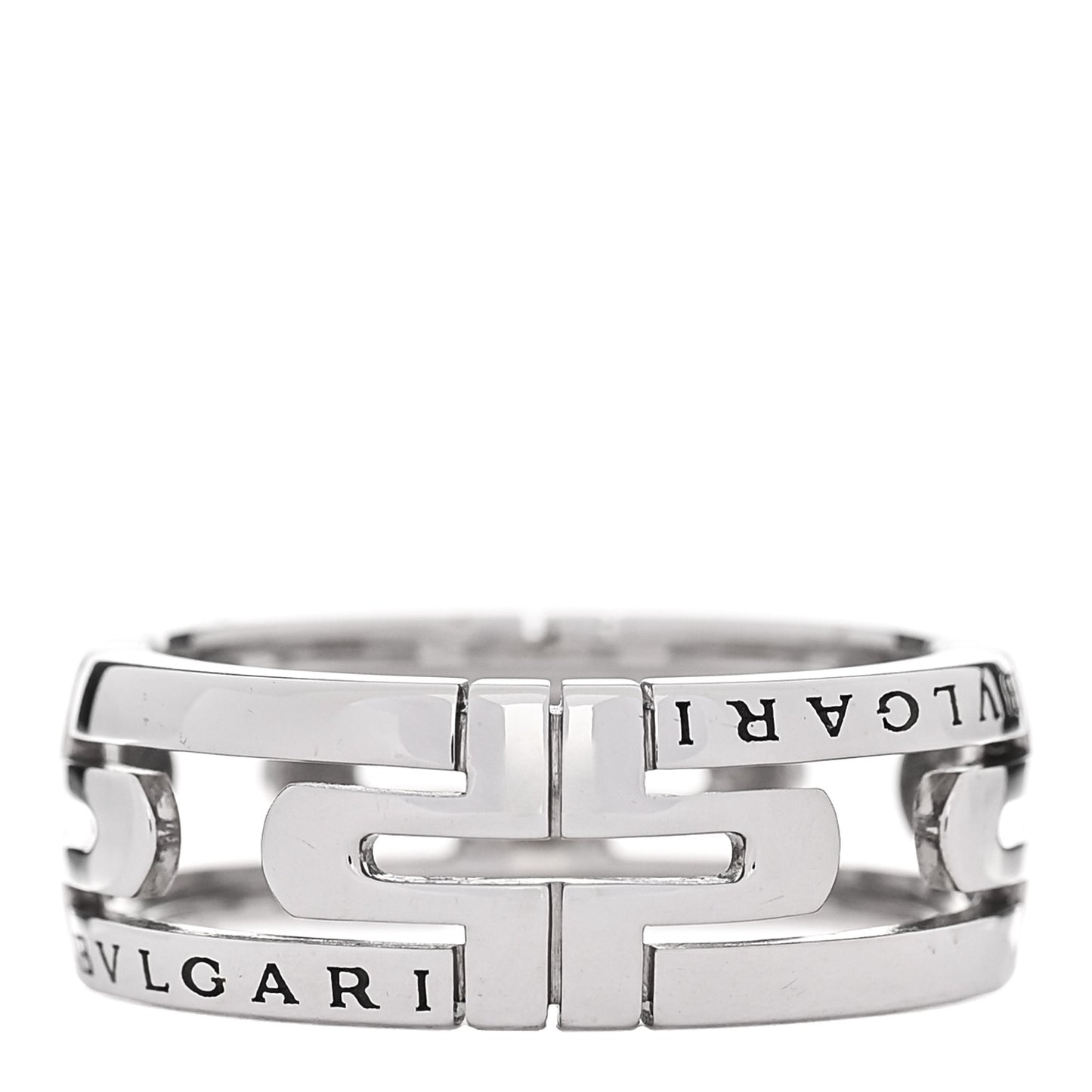 18K White Gold Parentesi Band Ring 58 8.25