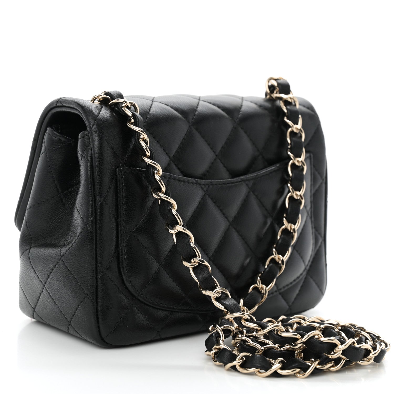 Chanel Lambskin Quilted Mini Square Flap Black 3 of 10