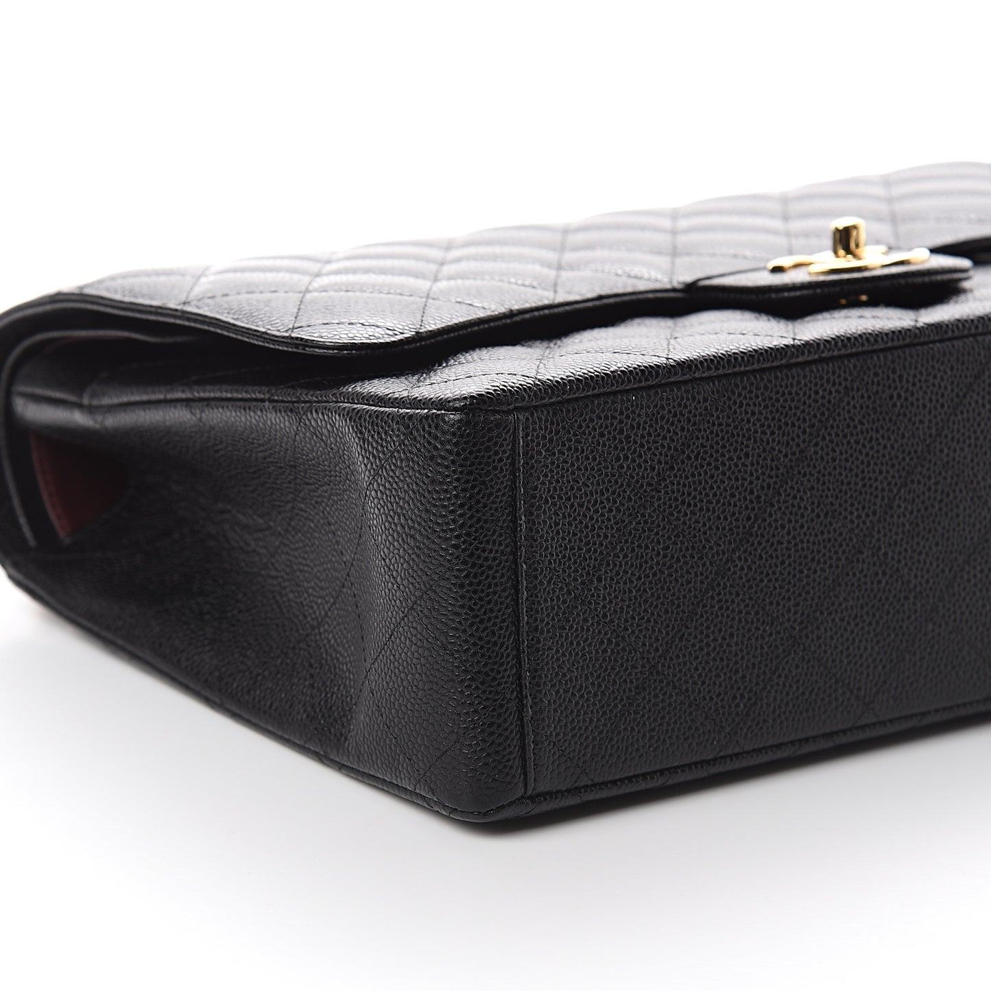 Caviar Quilted Maxi Double Flap Black
