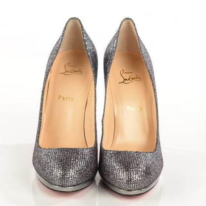 Christian Louboutin Lady Glitter Filo 120 Pumps 41 Silver 2 of 7