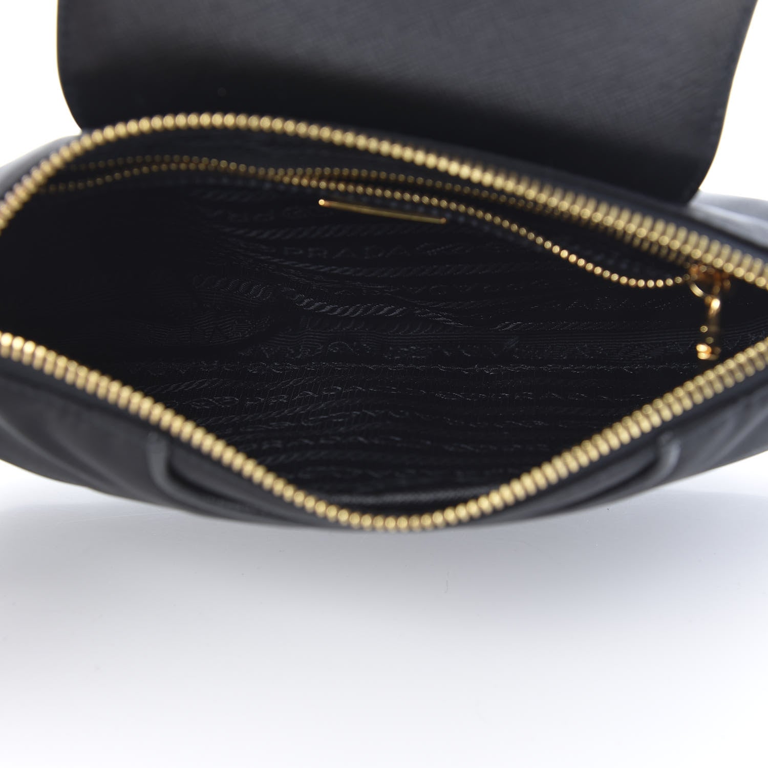 Prada Tessuto Nylon Saffiano Crossbody Bag Black 5 of 11