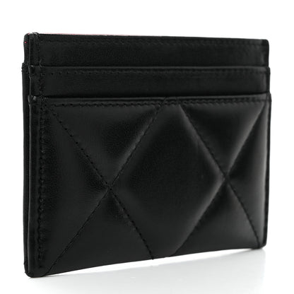 Chanel Lambskin Quilted Chanel 19 Card Holder Black 3 of 9