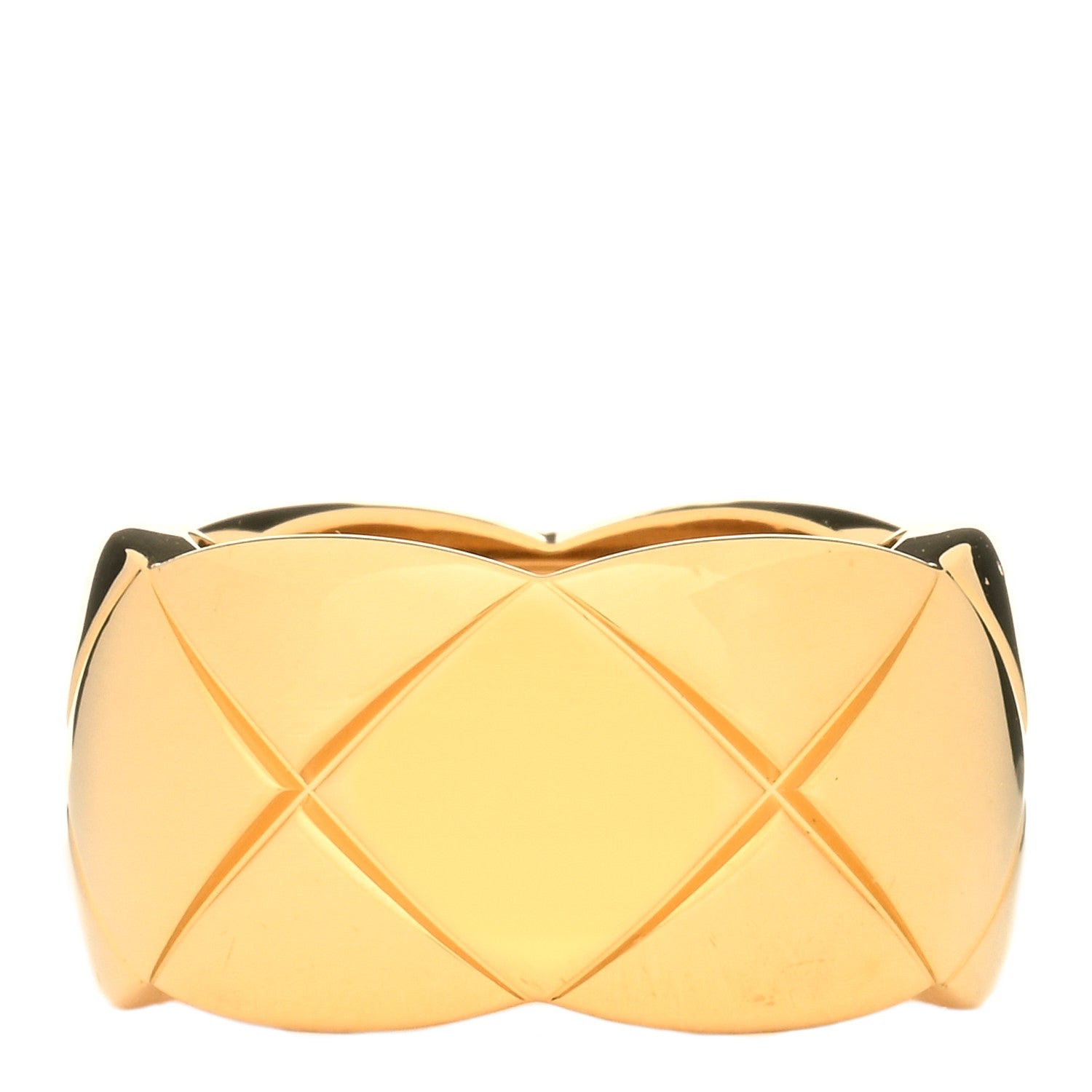Chanel 18K Yellow Gold Large Coco Crush Ring 52 6 1 of 5