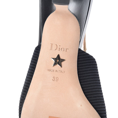 Christian Dior Technical Canvas Ribbon J Adior Slingback 65mm Pumps 39 Black 7 of 9
