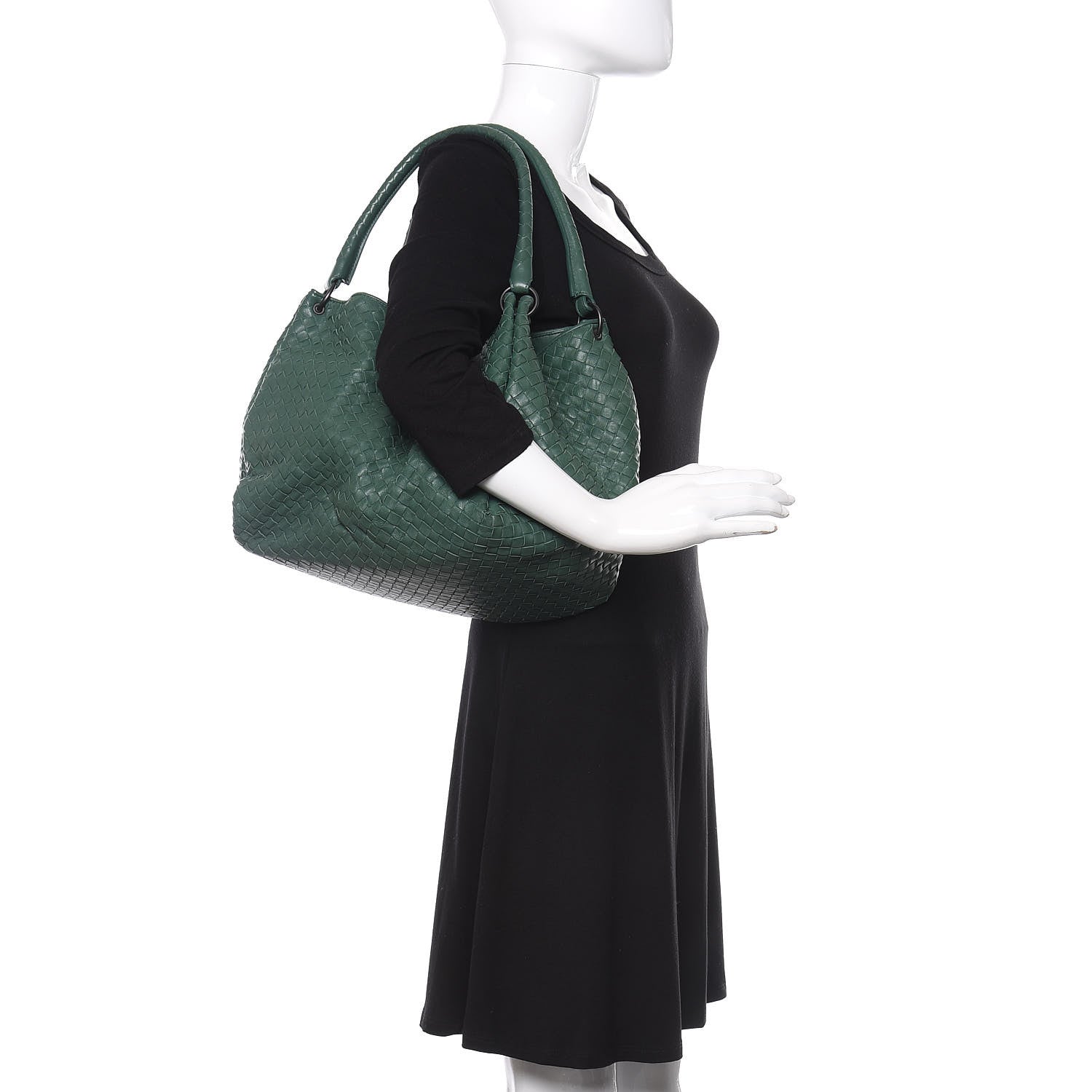 Bottega Veneta Nappa Intrecciato Parachute Bag Green 2 of 9
