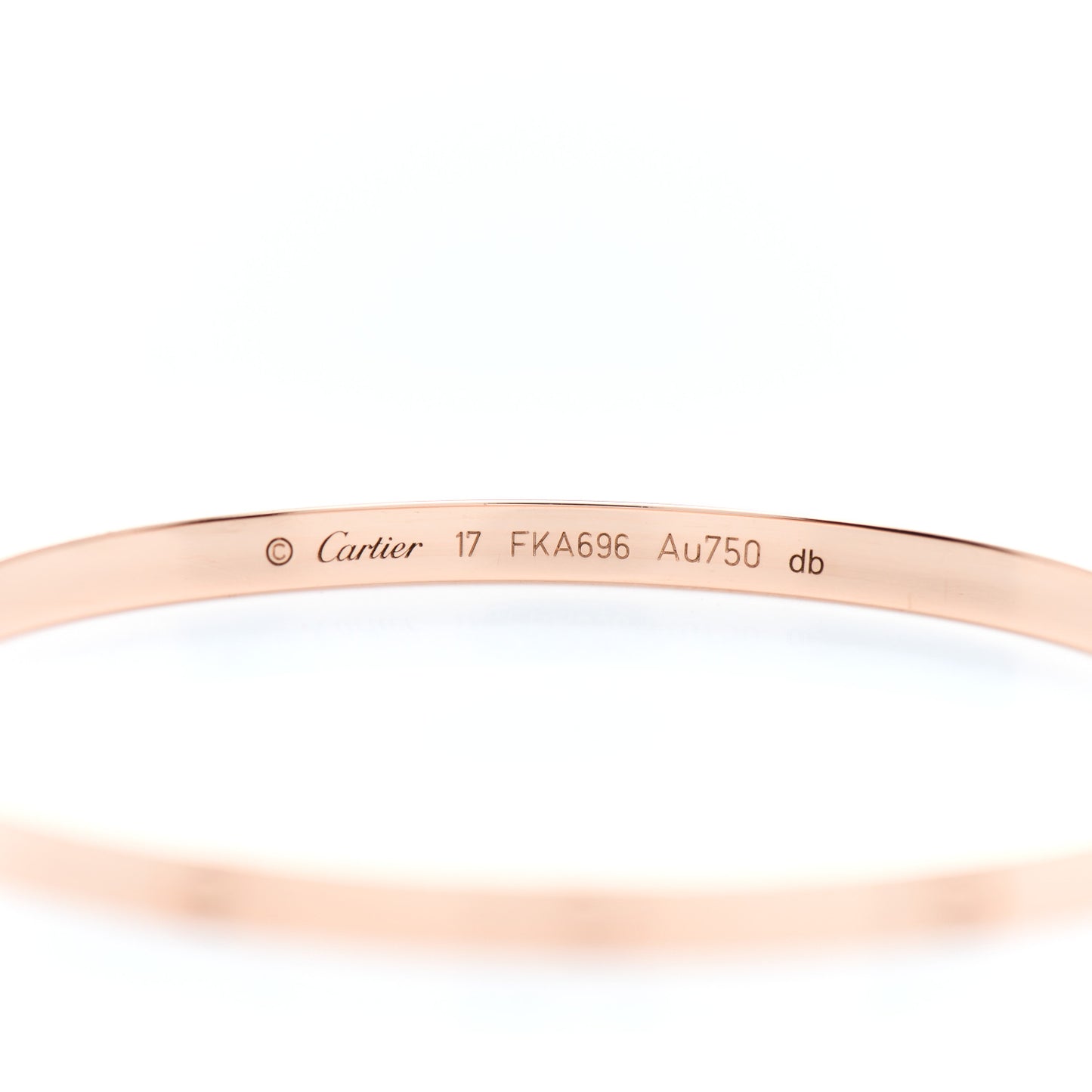 18K Pink Gold Small LOVE Bracelet 17