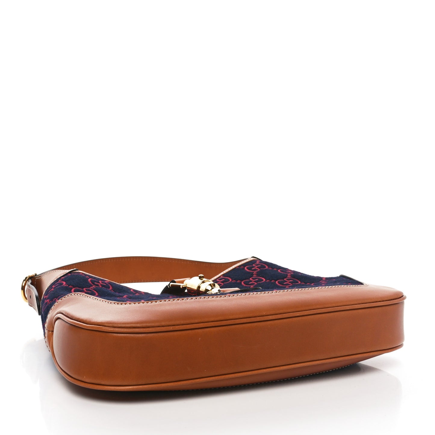 Monogram Felt Azalea Calfskin Web Small Jackie 1961 Hobo Navy Burgundy