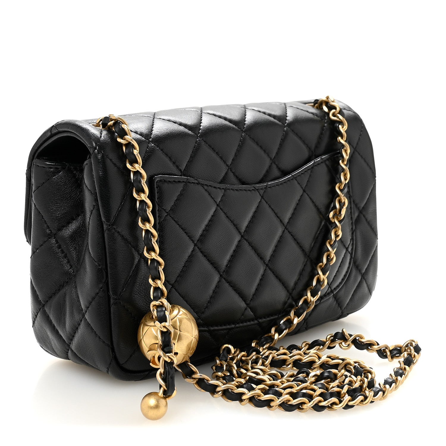 Chanel Lambskin Quilted Mini Rectangular Pearl Crush Flap Black 3 of 11