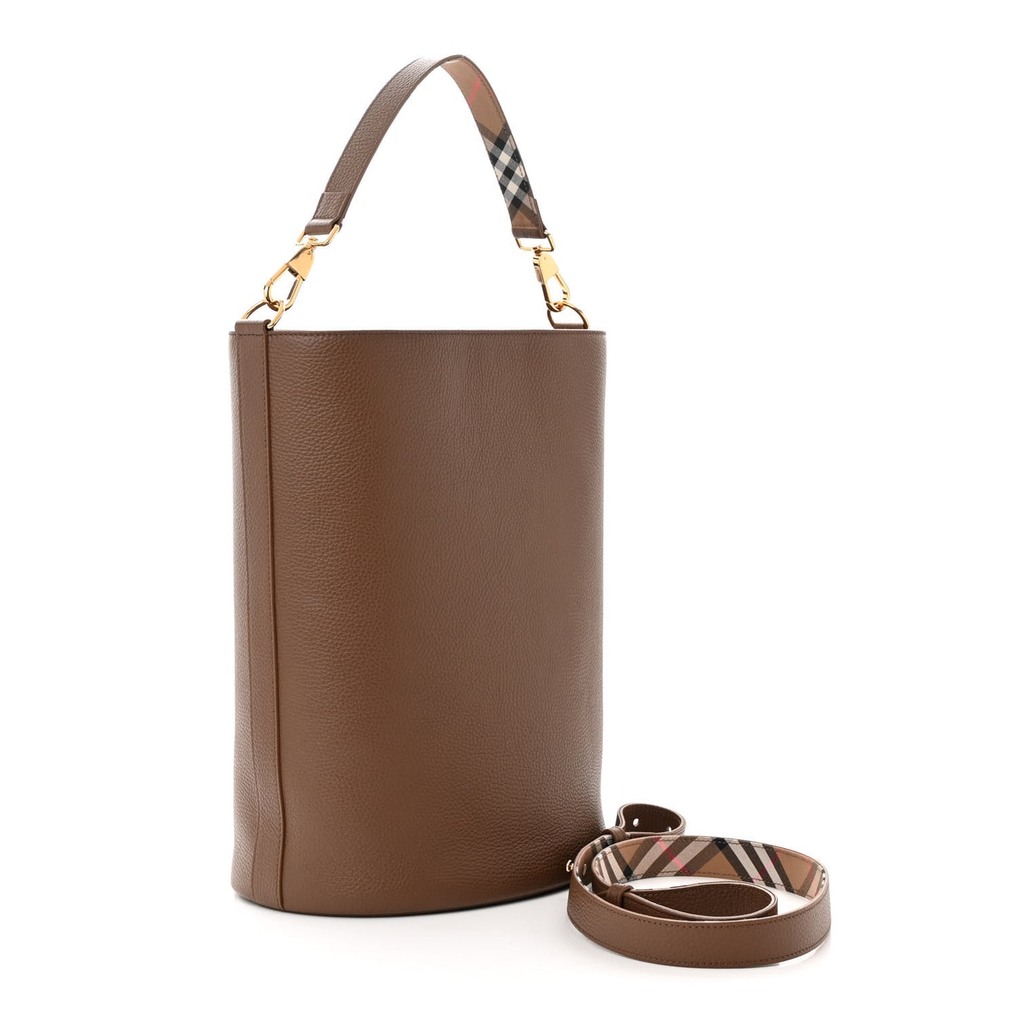Calfskin Medium Bucket Bag Earth