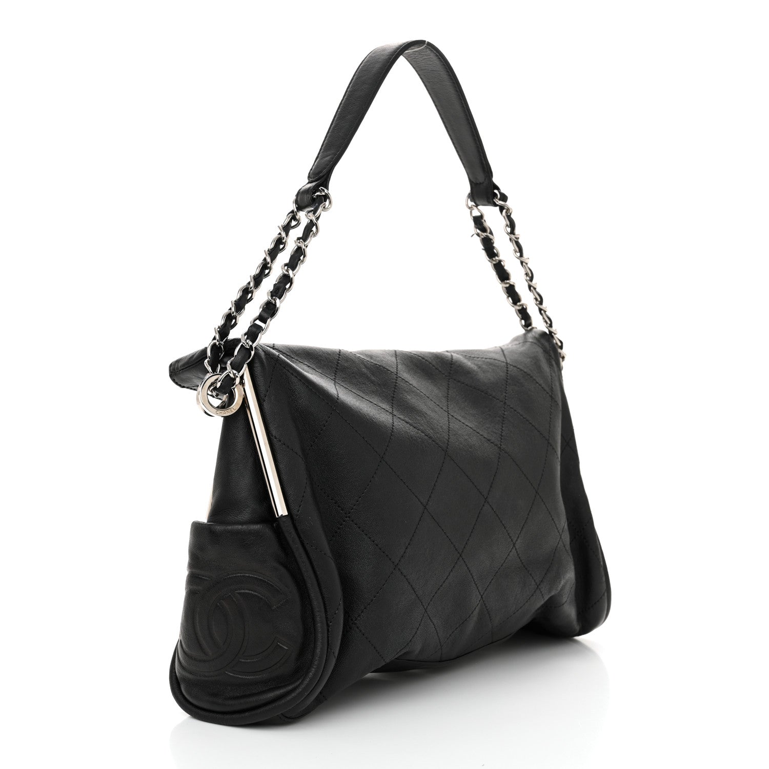 Chanel Lambskin Stitched Medium Ultimate Soft Tote Black 3 of 12