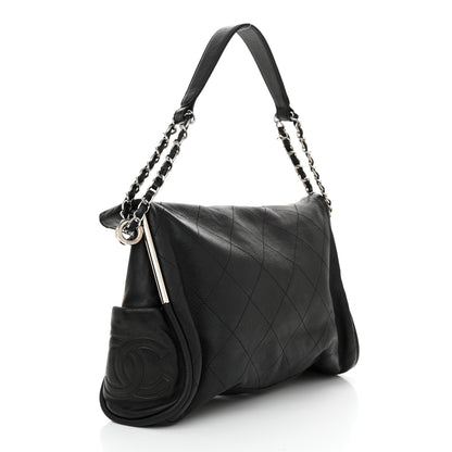 Chanel Lambskin Stitched Medium Ultimate Soft Tote Black 3 of 12