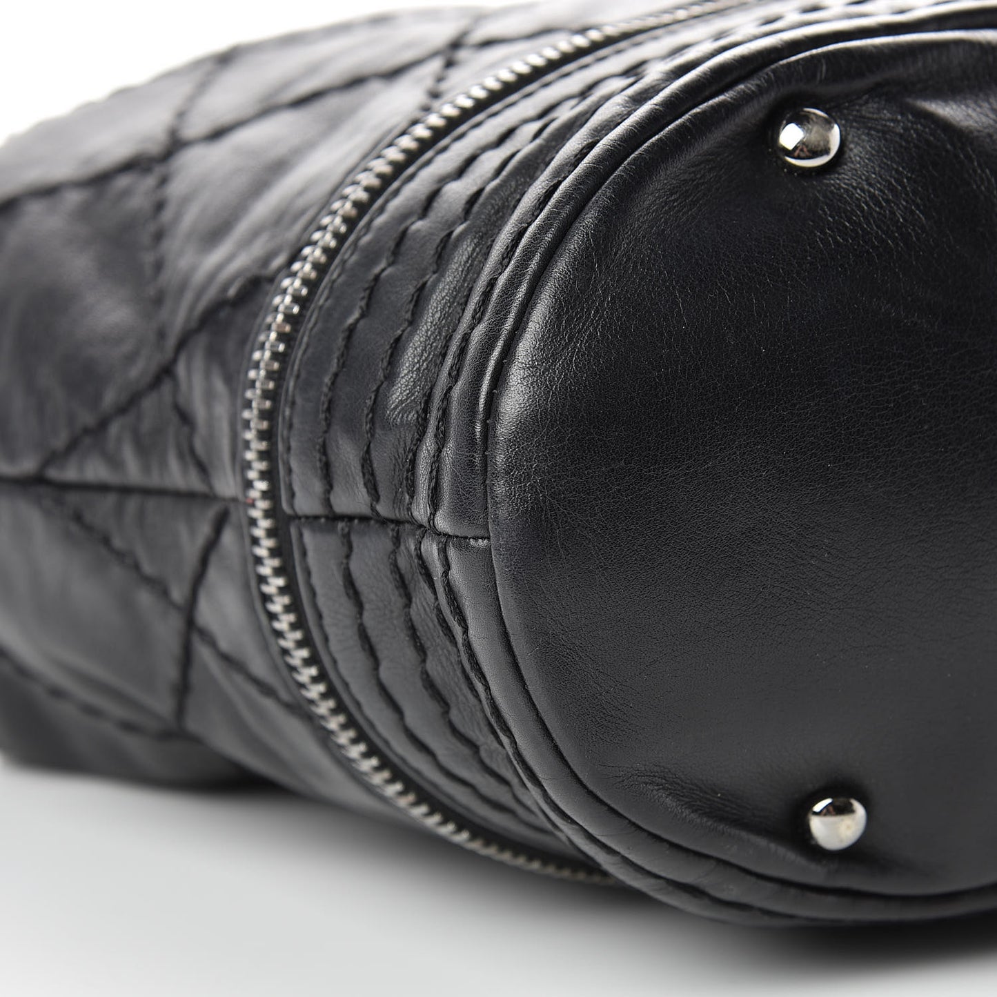 Lambskin Expandable Tote Black