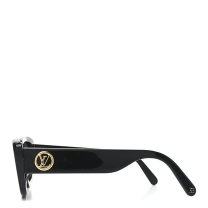 Louis Vuitton Acetate LV Circle Large Cat Eye Sunglasses Z2642U Black 3 of 6