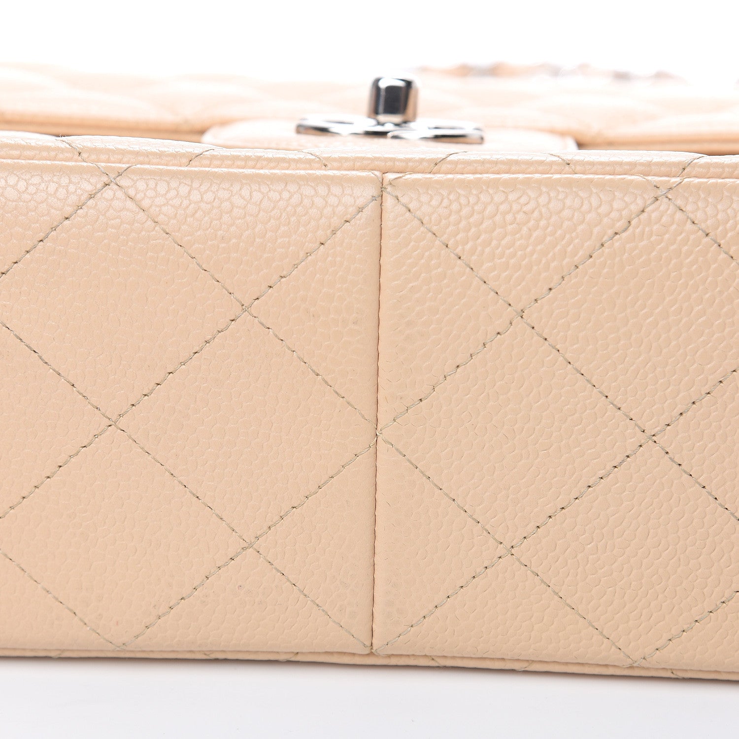 Chanel Caviar Quilted Jumbo Double Flap Beige Clair 10 of 12