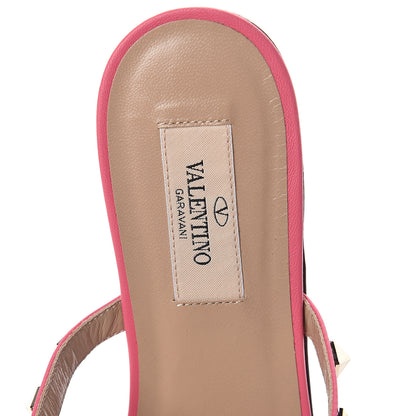 Valentino Garavani Nappa Rockstud Caged Flat Slide Sandals 37 Shadow Pink 5 of 7